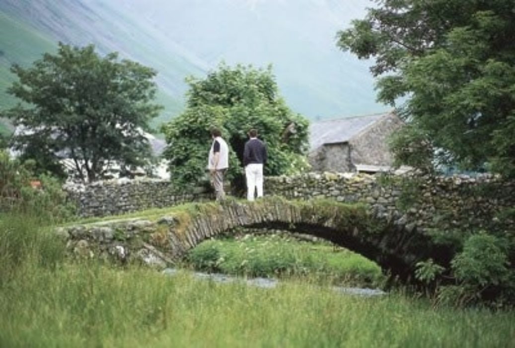 Packhorse bridge, Wasdale Head, behind the inn, for centuries a place of rest and refreshment (Stage 6)