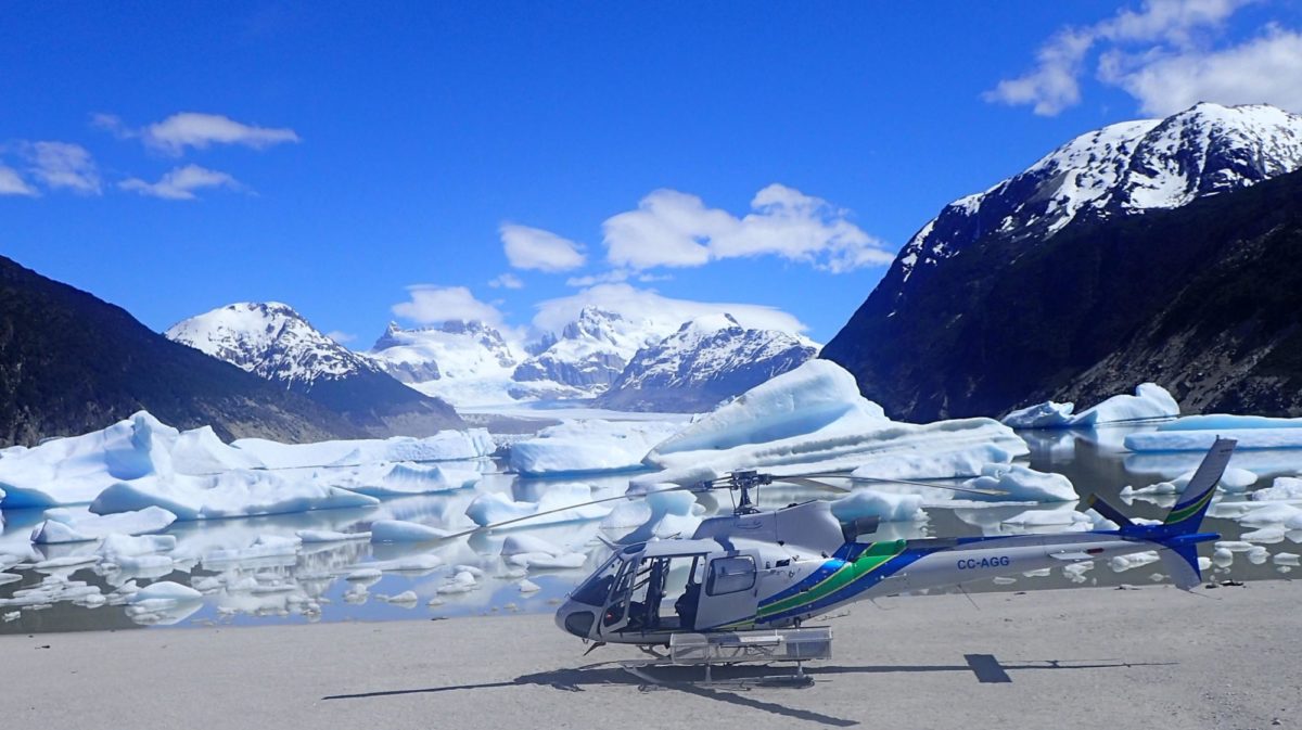Helicopter Ride Across The Glacier