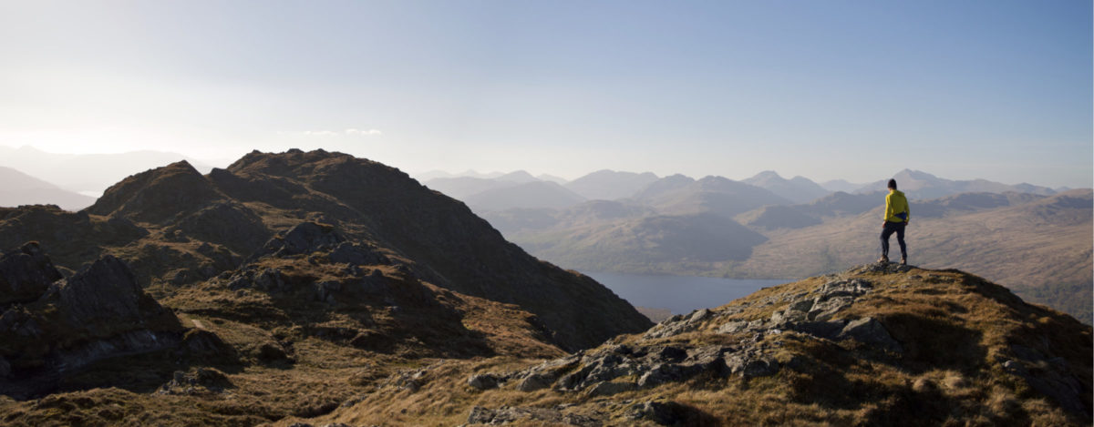 On Ben Venue Looking At The Crianlarich Hills And Loch Katrine