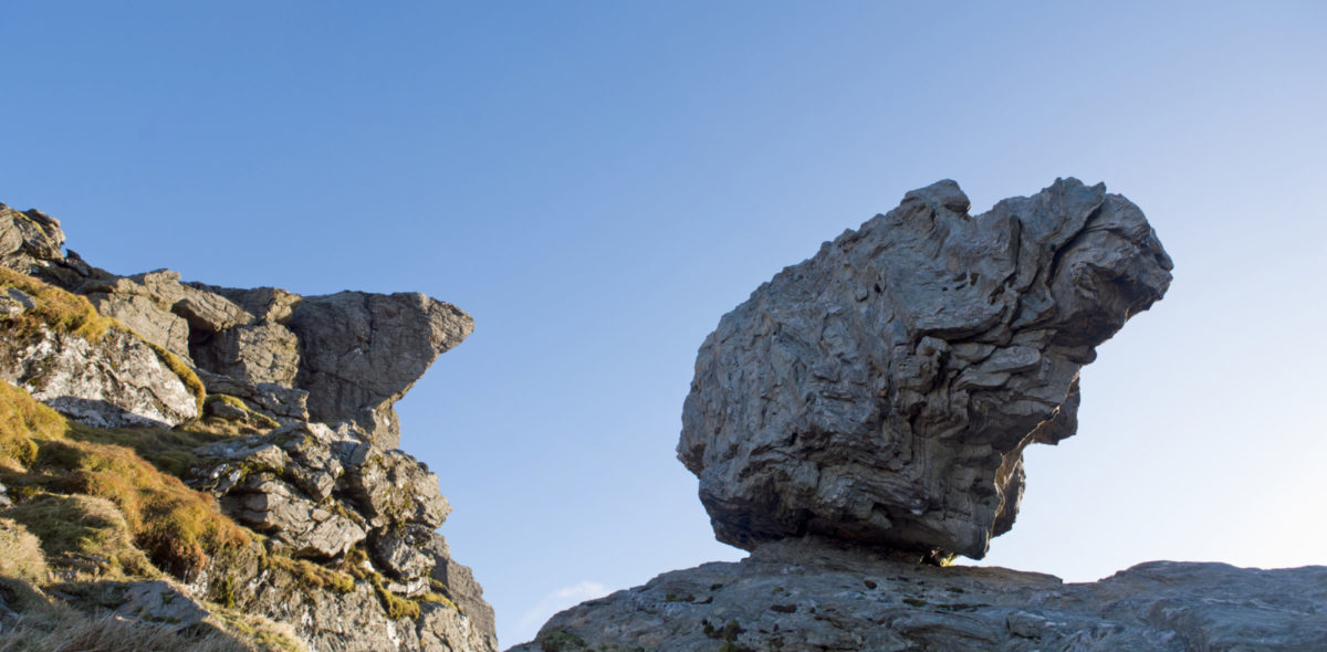 Poised Boulder On Cobbler North Top