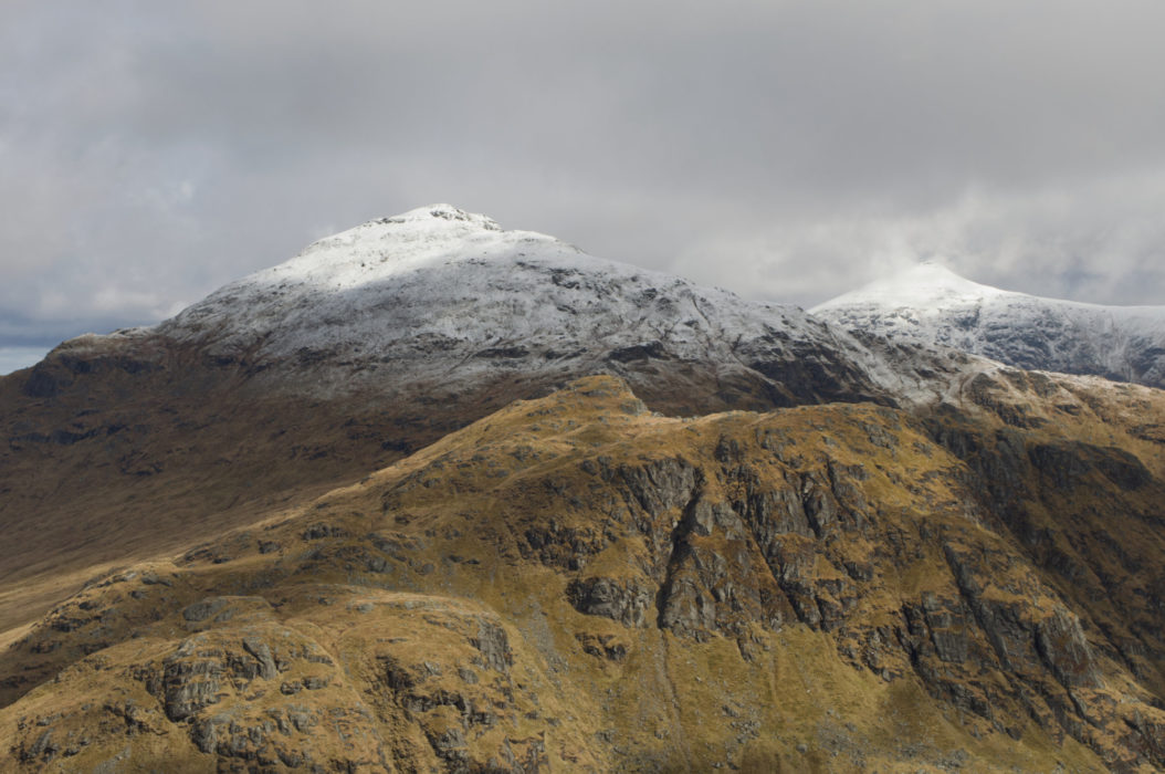 The Unwalked Face Of Cruach Ardrain With Stob Binnein Right Seen From Beinn A Chroin