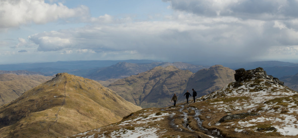 On The Summit Ridge Of Cruach Ardrain With Beinn Tulaichean Behind