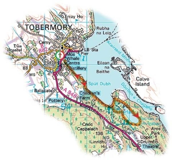 Walk 1 map from The Isle of Mull by Terry Marsh