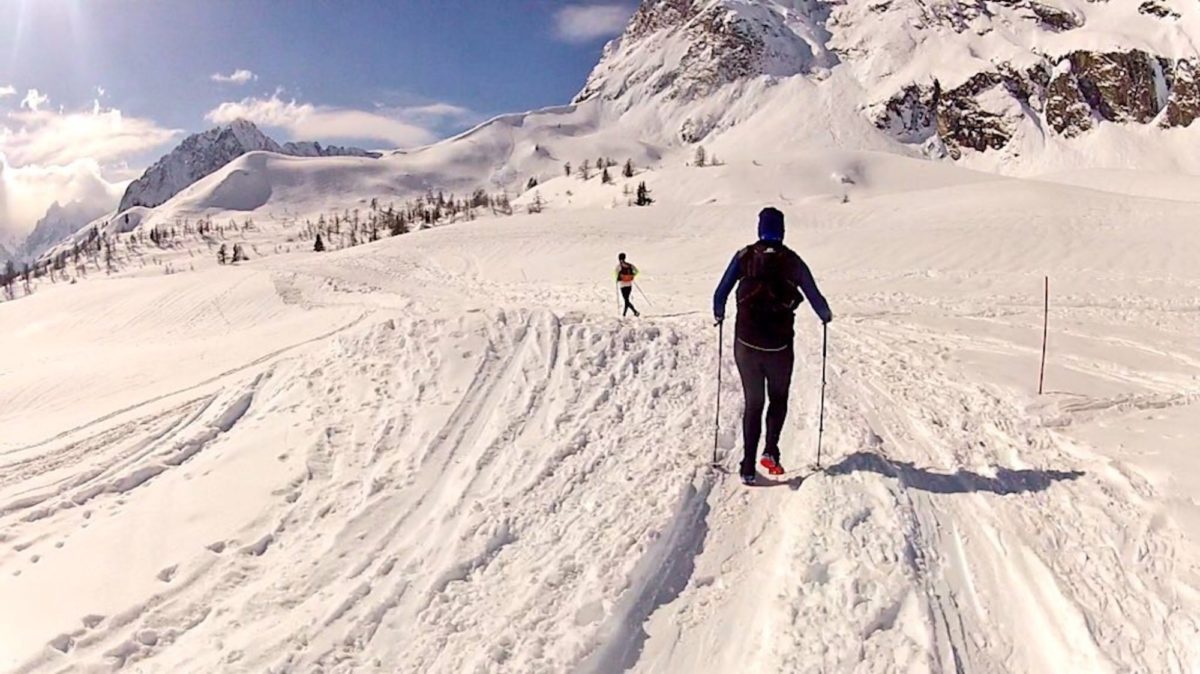 Running Below Aiguille De Loriaz