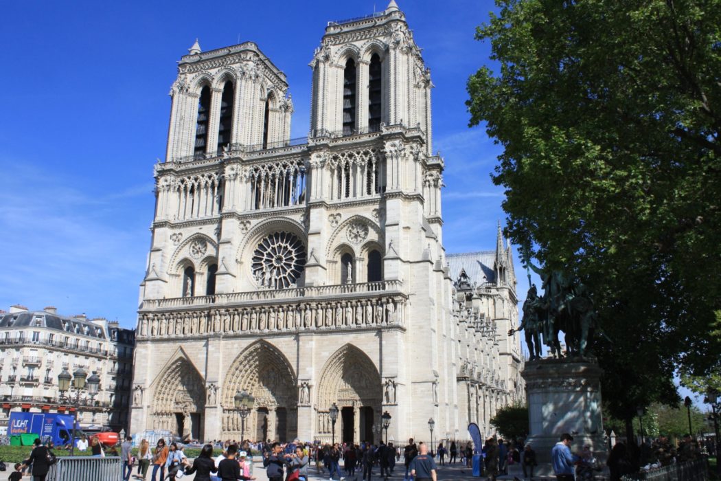 P002 In Front Of Notre Dame Cathedral In Paris