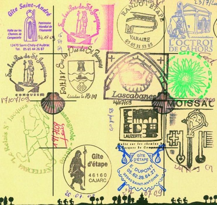 Stamps In A Pilgrim Passport