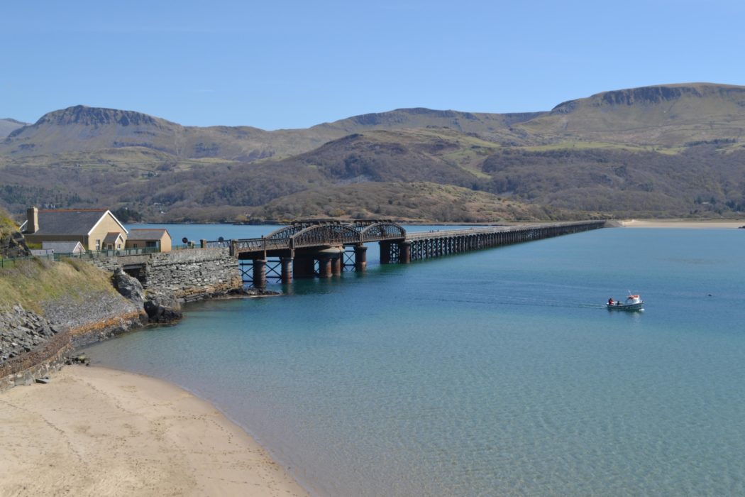 Barmouth Bridge takes the coast path across the Mawddach estuary