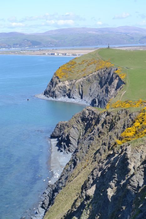 High cliffs characterise the path on its way south from Borth