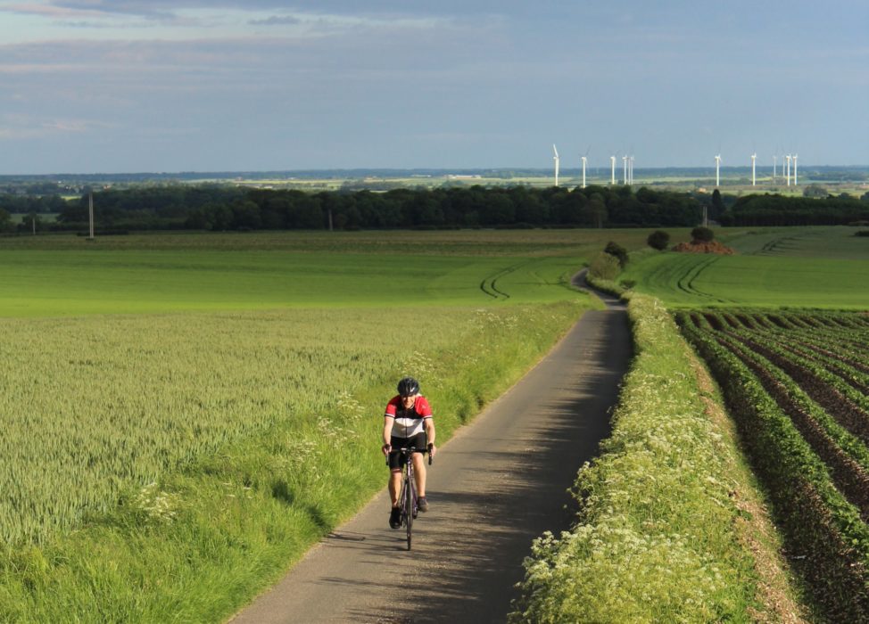 017 Long Shadows As The Day Draws To A Close On The Last Climb Of The Roses Route