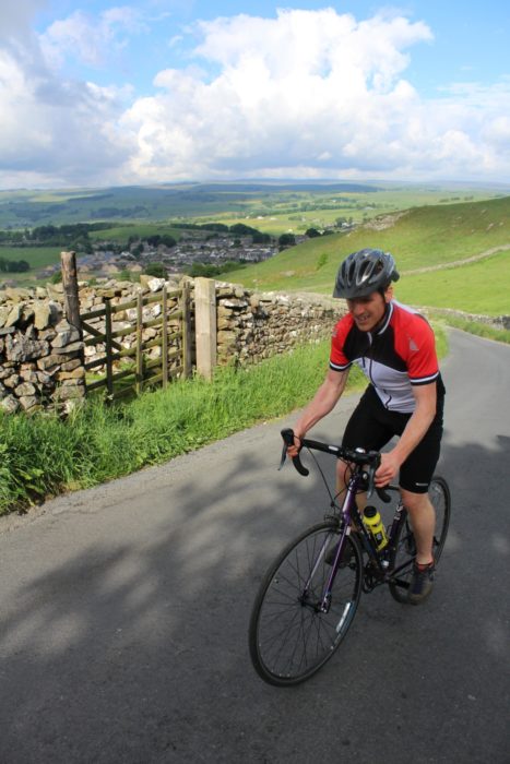 006 Allez Allez Allez Out Of The Saddle On The Infamous High Hill Lane With Settle Falling Into The Distance Beyond