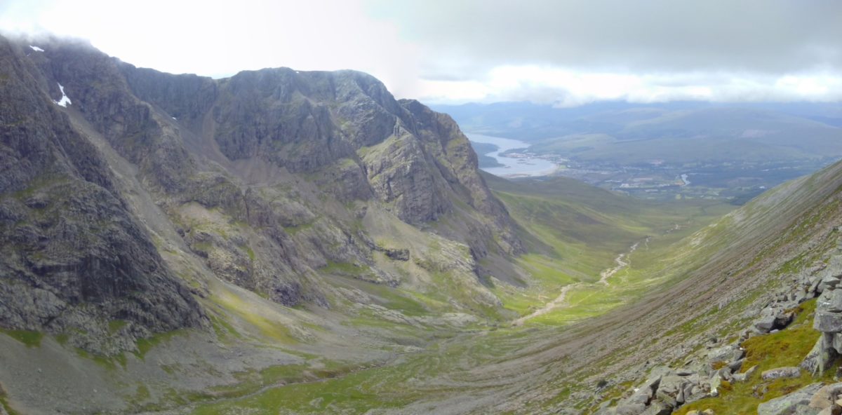 The North Face Of Ben Nevis With Fort William In The Background