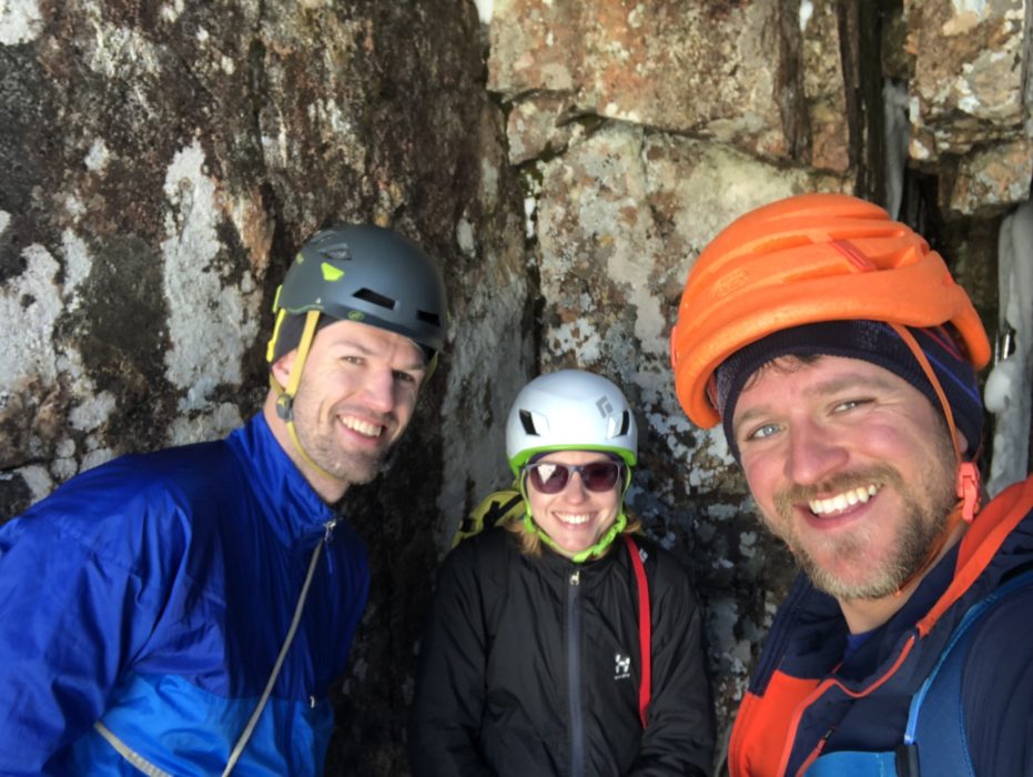 In the cave belay!