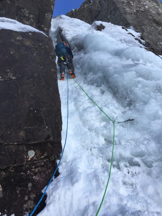 The first pitch of Waterfall Gully was quite straightforward