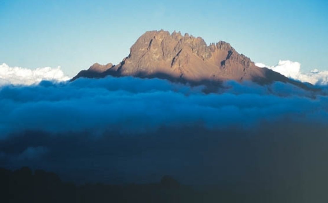 011 Mawenzi Seen At Dusk Above Band Of Cloud. Rongai Route