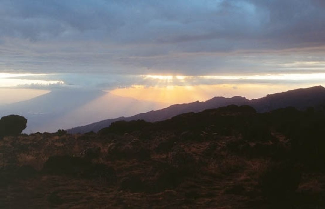 029 Mt Meru At Sunset Seen From Shira Plateau On Kilimanjaro