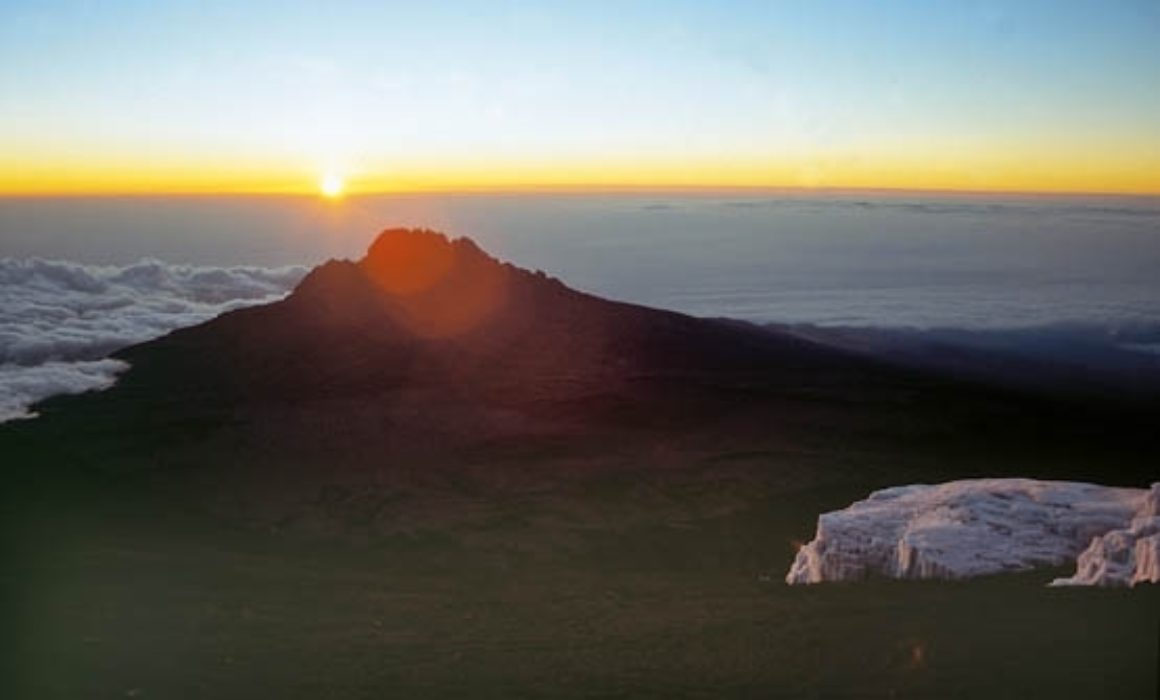 090 Silhouette Of Mawenzi From Stella Point At Sunrise