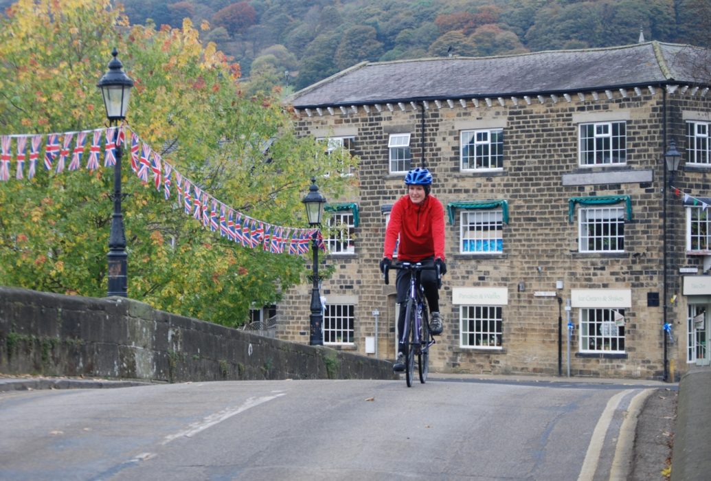 Crossing Pateley Bridge in search of tea and cake