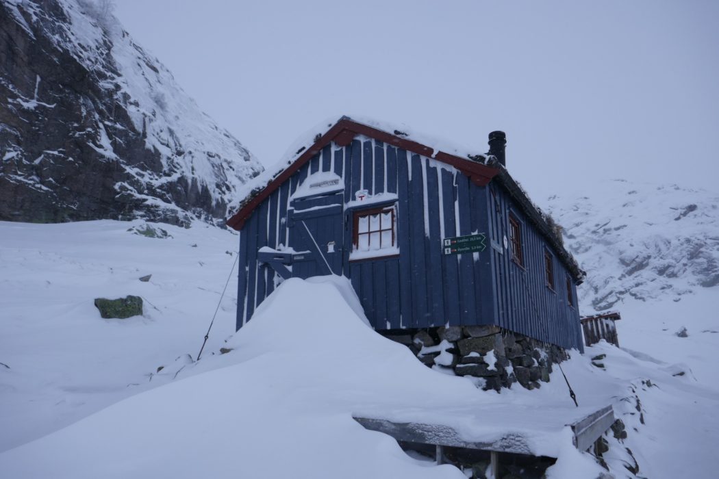 Haheller hut on day 6 in the Settesdal mountains.