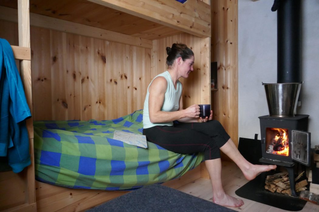 Relaxing in the Krossvatn hut, Settesdal