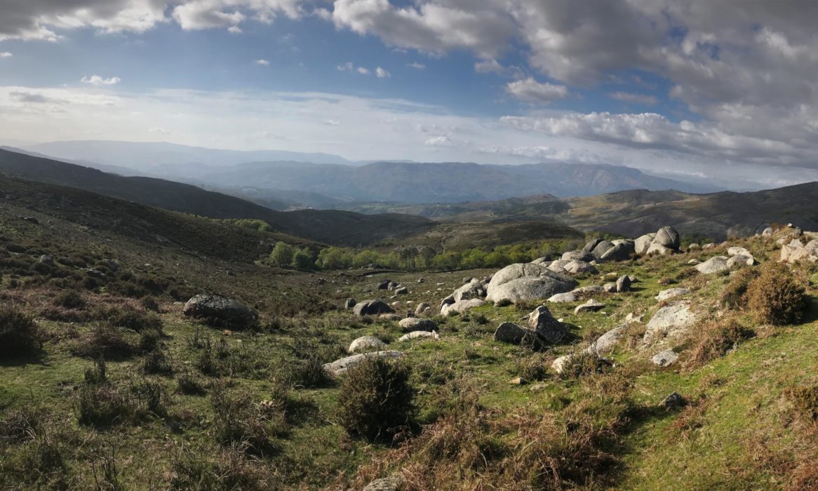 View over the Lima valley towards the Serra do Soajo