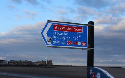 The Way of the Roses runs between Morecambe in Lancashire and Bridlington in Yorkshire
