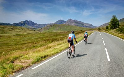 Heading back to Pen Ygrwyd with the Snowdon Horsehshoe straight ahead
