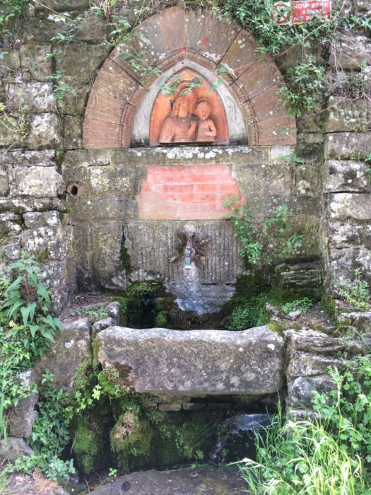 Water fountain and shrine near the village of Ferrano