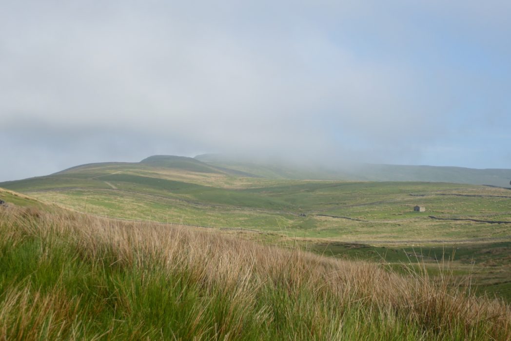 Early morning cloud on Gt Shunner Fell, lifting as we climbed to provide another beautiful day. (Day 2 - day 9 in the guide).