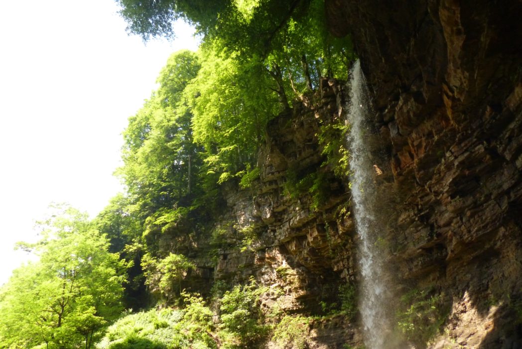Hardraw Force behind the Green Dragon pub where we stayed in the bunkhouse. (Day 1 - day 8 in the guide).