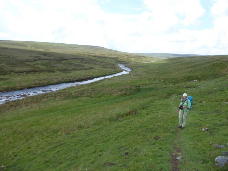 Midday on the moors following Maize Beck to its headwaters. (Day 5 - day 13 in the guide).
