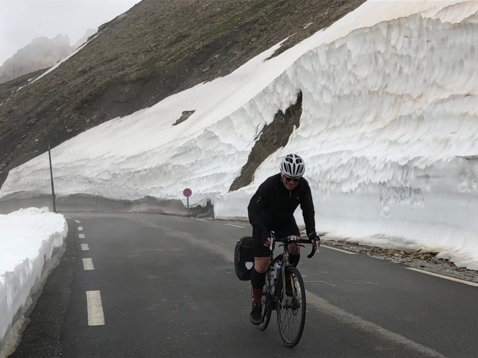 Climbing towards the top of the Col du Galibier
