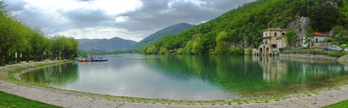 The beautiful Lake Scanno nestled in the Valle del Saggitario