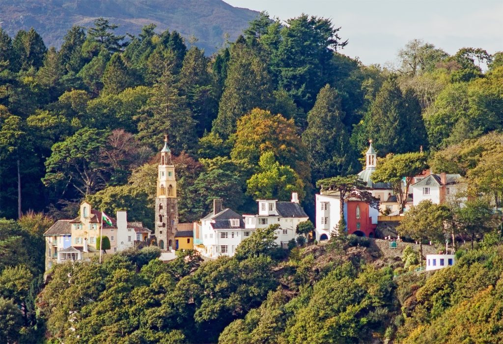 Portmeirion from across the Dwyryd Estuary
