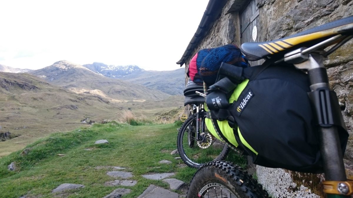 Using a bothy on a multi day bikepacking trip in the northwest highlands of Scotland