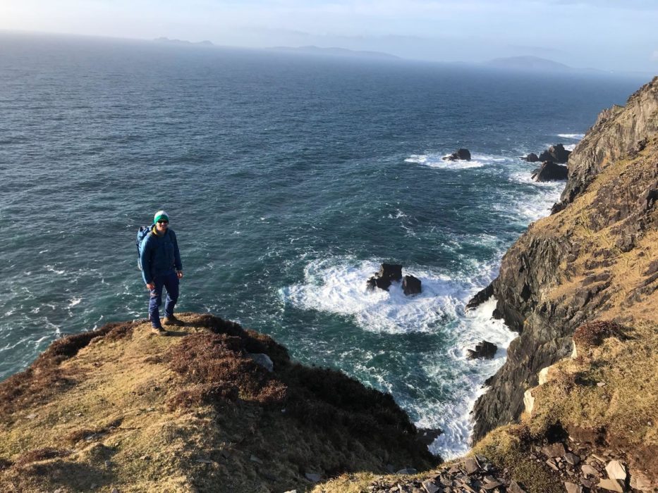 Looking over the cliffs at Bray Head
