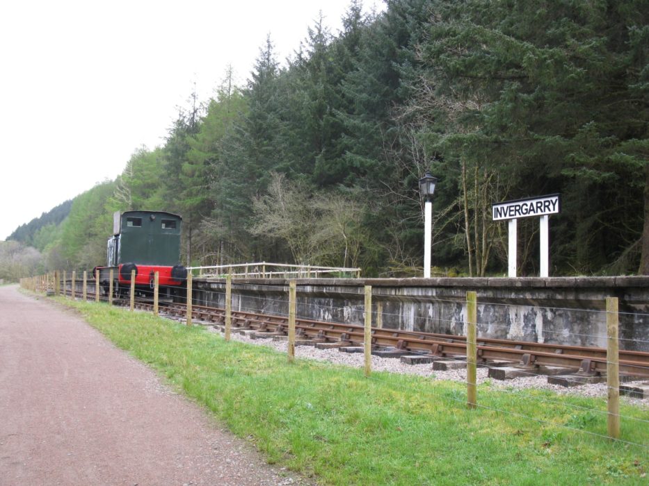 Invergarry railway station, currently undergoing restoration