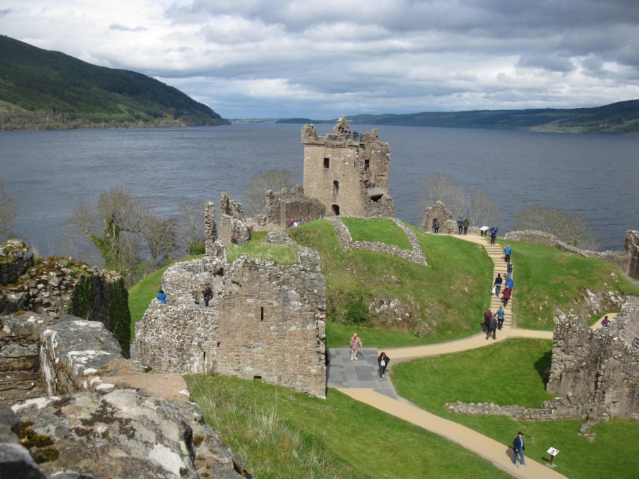 Urquhart Castle on the shores of Loch Ness
