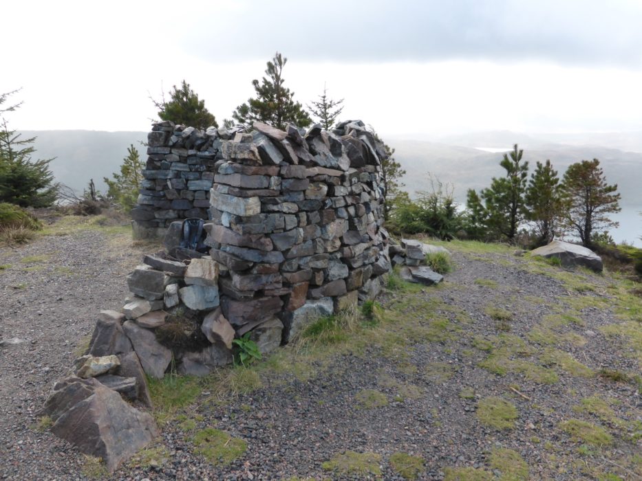 Wind shelter, shortly after passing the highest point on the route