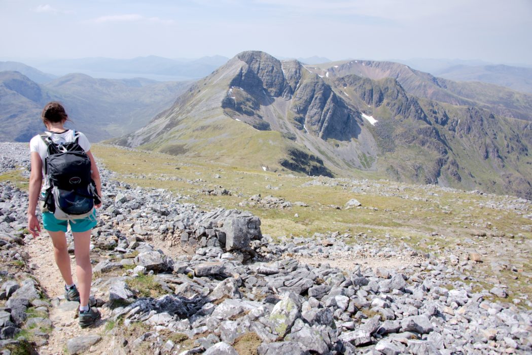 Descending towards Stob Ban after having completed the Ring of Steall