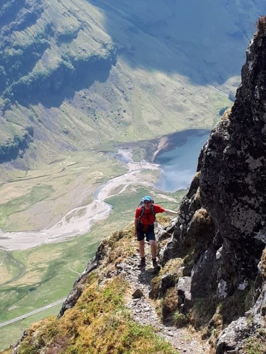 On the steep approach to the Aonach Eagach