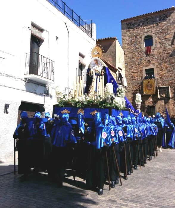 Nazarenos at Easter in Caceres