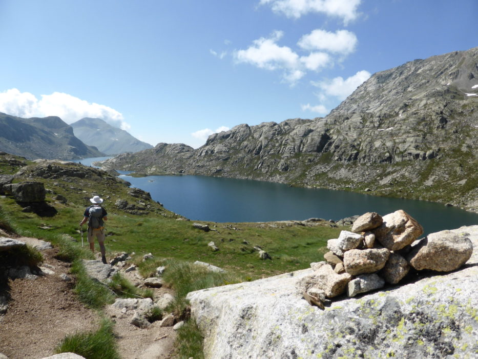 James leads on towards Refugio de Colomina