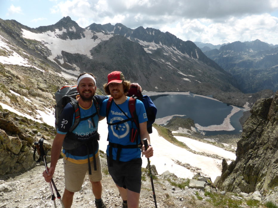 We made it, James (left) and I at the top of the Coll de Contraix
