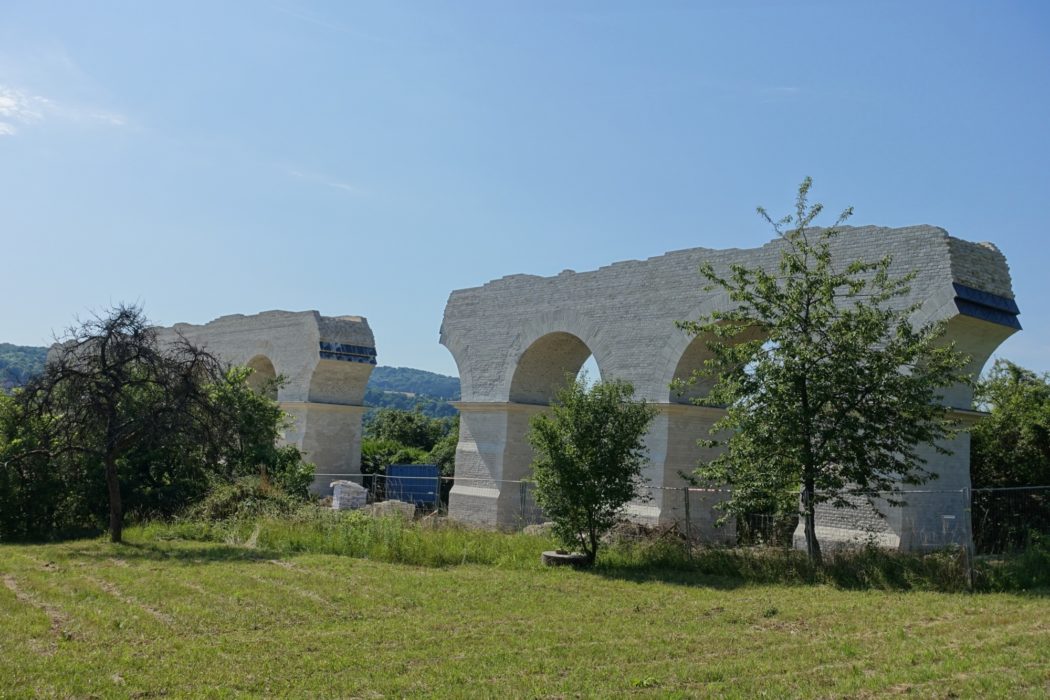 Ruins of Roman aqueduct near Ars-sur-Moselle