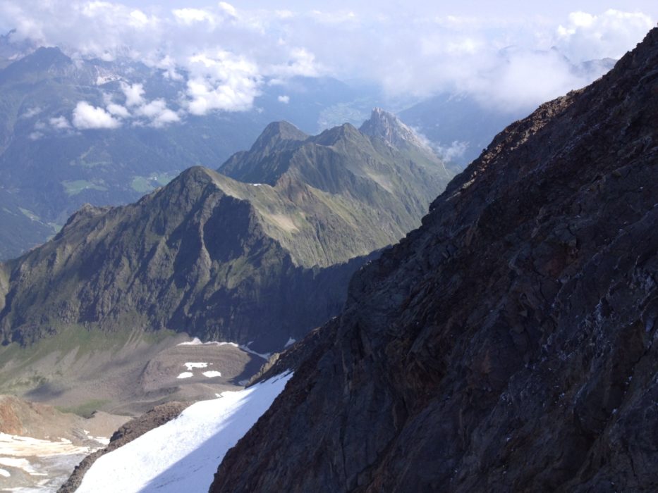 Habicht (3277m) is an accessible alpine peak in the Stubai valley with several scrambling ascents from different directions