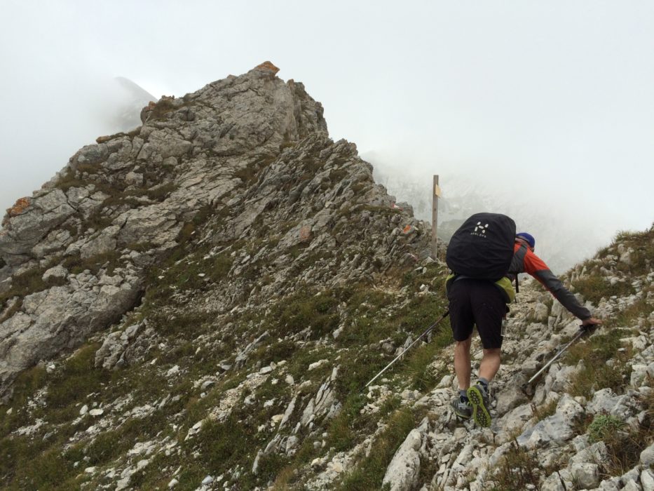 Always check what terrain to expect and whether its within your capability (Passo di Ciotto Mieu, Italian Alps)