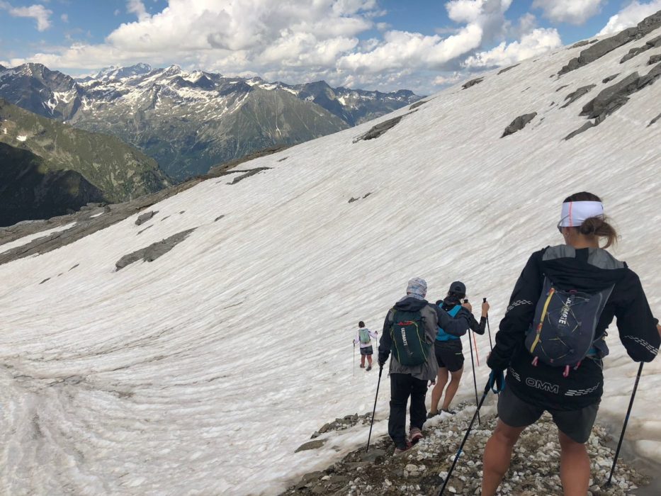 Snowy descent from Col del Turlo, Tour de Monte Rosa (Photo by Chris Councell)