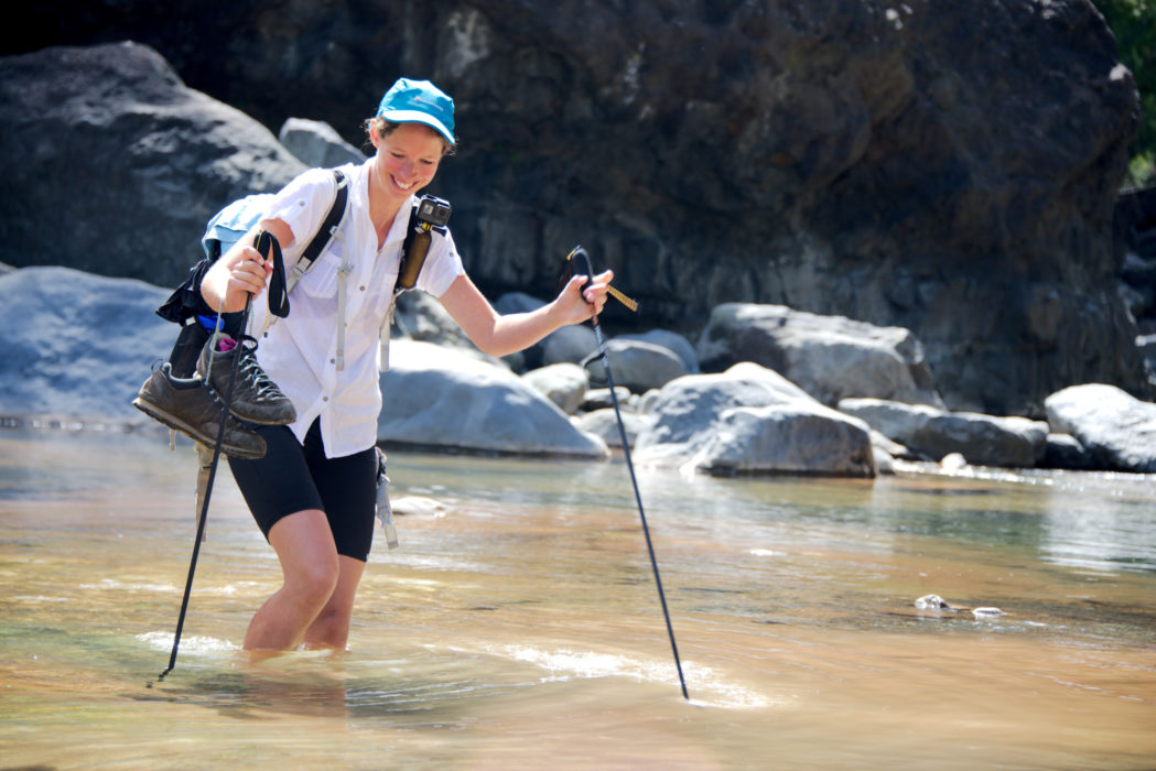 Crossing the Riviere des Galets, Mafate
