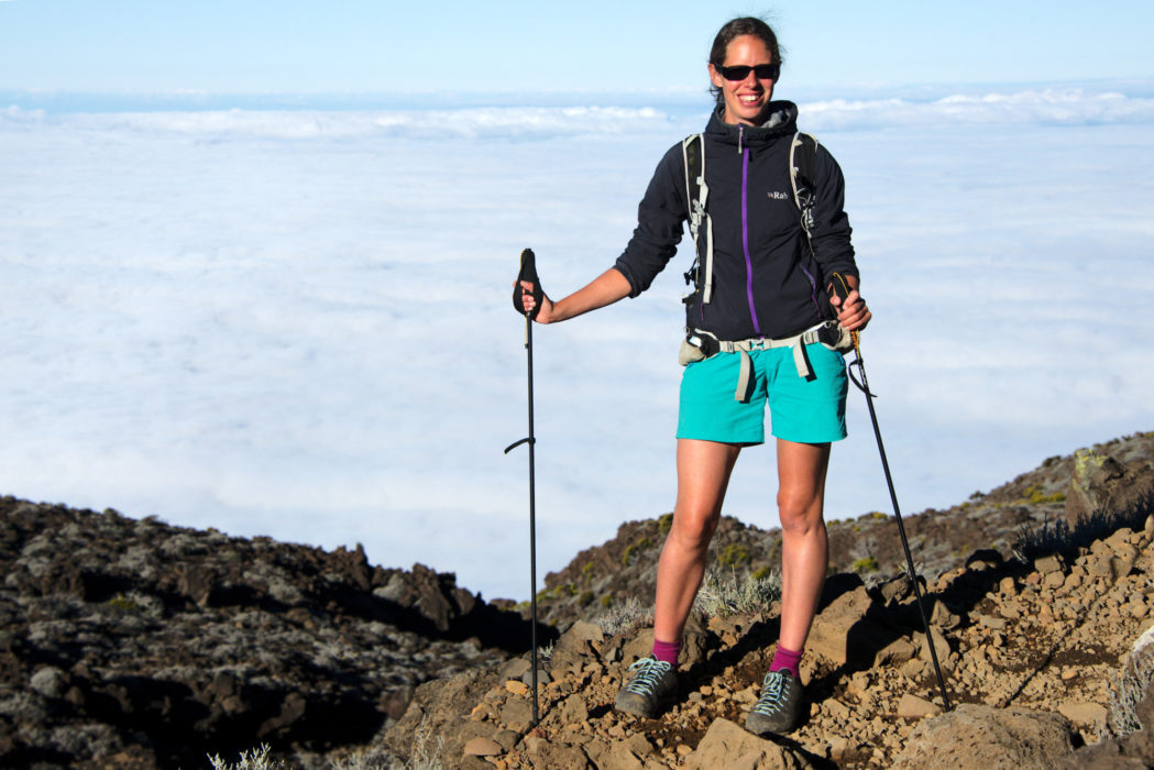 High above the cloud on the ascent of Piton des Neiges