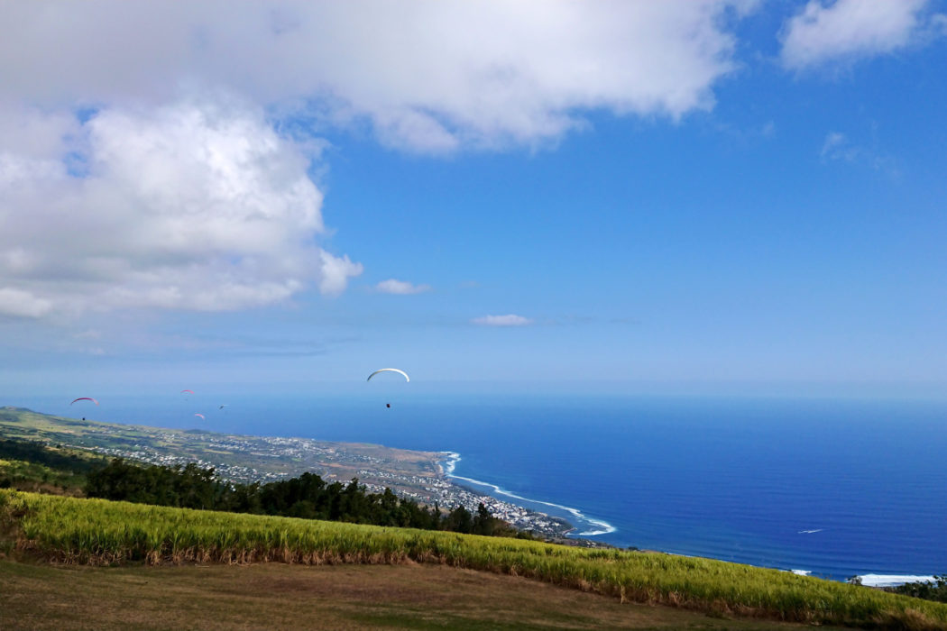 Paragliding above Saint-Leu